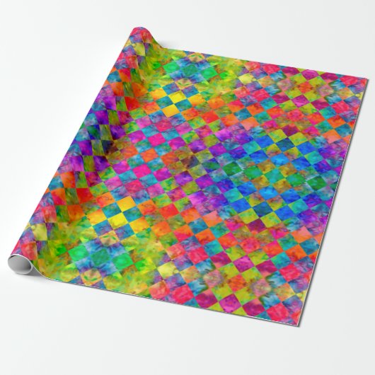 [Harlequin Stropdas-Dye] Gecontroleerde fractaal Cadeaupapier (Uitgerold)