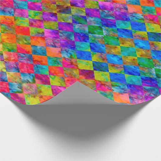 [Harlequin Stropdas-Dye] Gecontroleerde fractaal Cadeaupapier (Hoek)