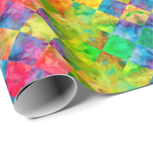 [Harlequin Stropdas-Dye] Gecontroleerde fractaal Cadeaupapier (Rol Hoek)