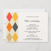 Harlequin Style | partijuitnodiging Kaart (Achterkant)