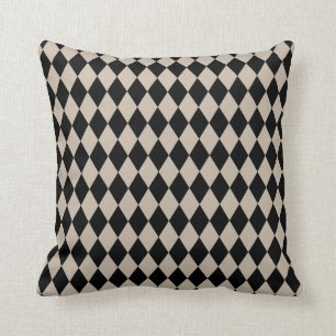 Harlequin Tan en Black Kussen