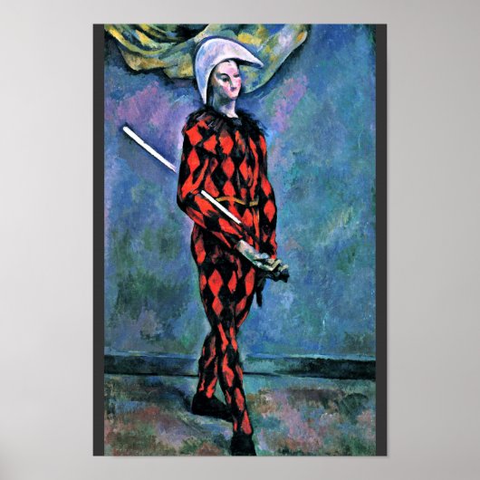 Harlequin van Paul Cézanne (Beste kwaliteit) Poster (Voorkant)