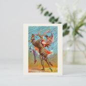"Harlequin"-Vintage Briefkaart (Staand voorkant)