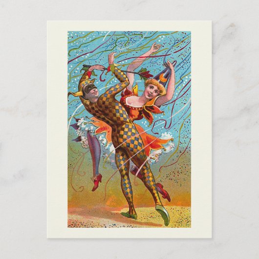 "Harlequin"-Vintage Briefkaart (Voorkant)