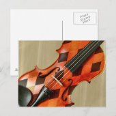 Harlequin Violin Briefkaart (Voorkant / Achterkant)