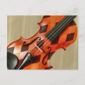 Harlequin Violin Briefkaart (Voorkant)