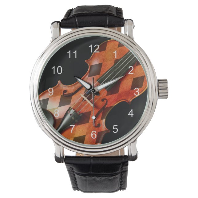 Harlequin Violin Horloge (Voorkant)
