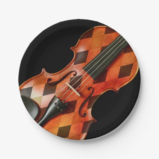 Harlequin Violin Papieren Bordje (Voorkant)