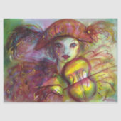 HARLEQUIN VIOLIN PLAYER / Venetiaanse carnavalsmuz Tissuepapier (Voorkant)