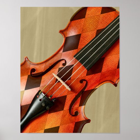 Harlequin Violin Poster (Voorkant)