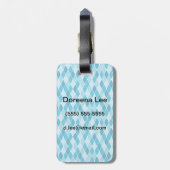 Harlequin winterpatroon bagagelabel (Achterkant verticaal)