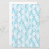 Harlequin winterpatroon briefpapier (Voorkant / Achterkant)