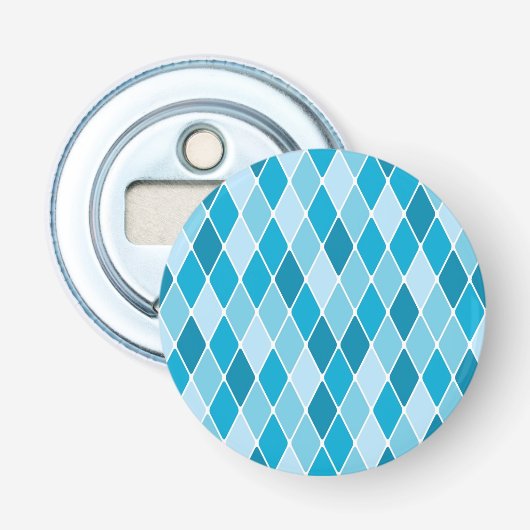Harlequin winterpatroon button flesopener (Voorkant)