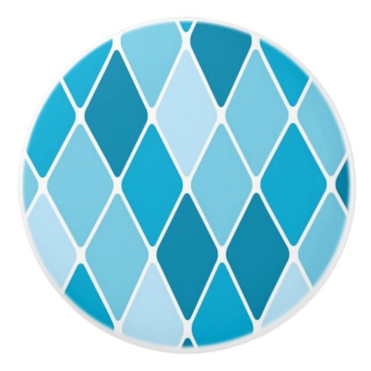 Harlequin winterpatroon keramische knop (Voorkant)