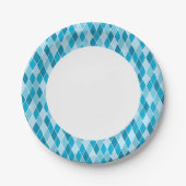 Harlequin winterpatroon papieren bordje (Voorkant)