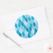 Harlequin winterpatroon ronde sticker (Envelop)