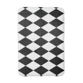 Harlequin, zwart en wit badmat (Voorkant Verticaal)