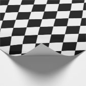 Harlequin, zwart en wit cadeaupapier (Hoek)