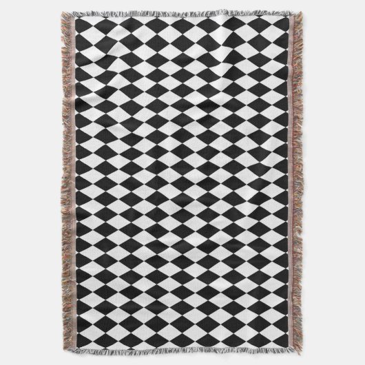 Harlequin, zwart en wit deken (Voorkant Verticaal)