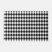 Harlequin, zwart en wit deurmat (Voorkant)