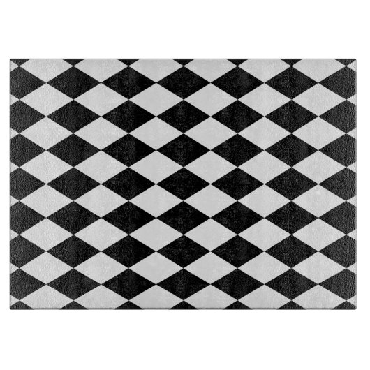 Harlequin, zwart en wit snijplank (Voorkant)