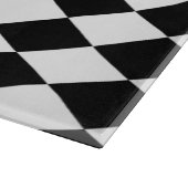 Harlequin, zwart en wit snijplank (Hoek)