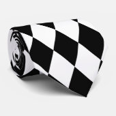 Harlequin, zwart en wit stropdas (Opgerold)
