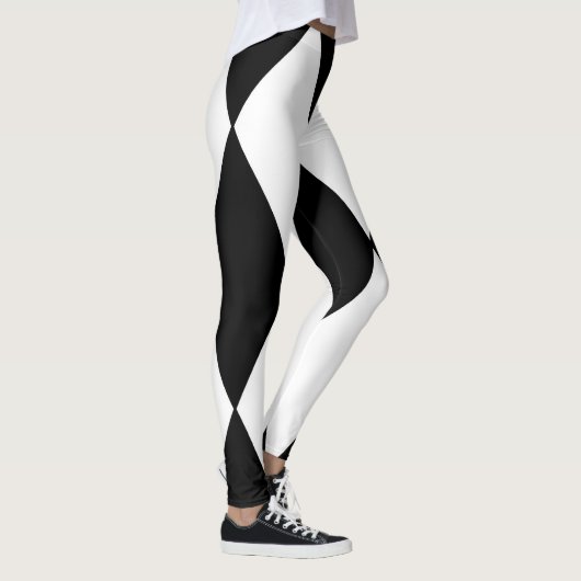 harlequin zwart-wit leggings (Rechts)