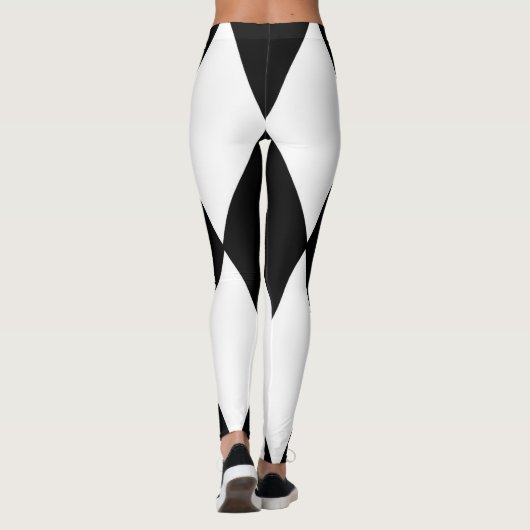 harlequin zwart-wit leggings (Achterkant)