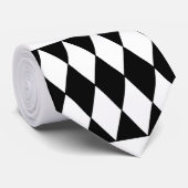 harlequin zwart-wit stropdas (Opgerold)