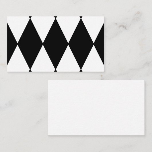 harlequin zwart-wit visitekaartje (Voorkant / Achterkant)