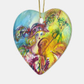 HARLEQUINA DIE VIOLIN SPEELT MET CAT KERAMISCH ORNAMENT (Links)