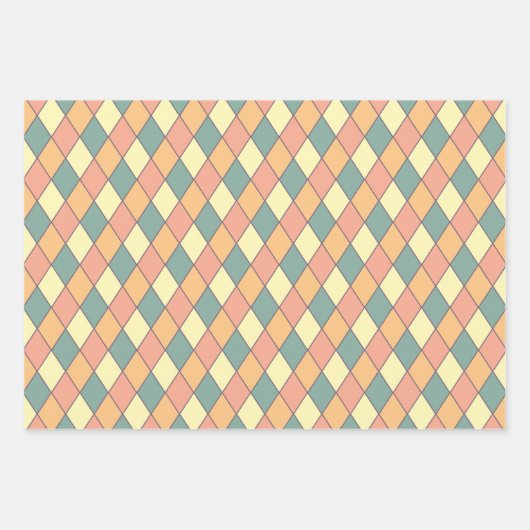 Harlequine Diagonal in Pastels Inpakpapier Vel (Voorkant)