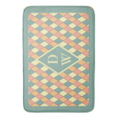  Harlequine Diagonal in Pastels Monogram Badmat (Voorkant Verticaal)