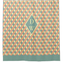 Harlequine Diagonal in Pastels Monogram