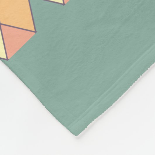 Harlequine Diagonal in Pastels Monogram Fleece Deken (Hoek)