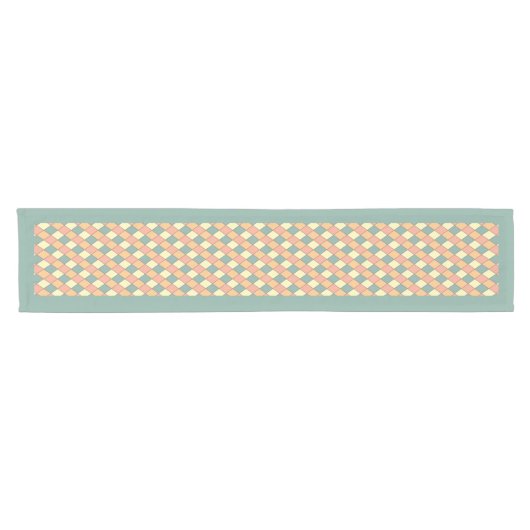 Harlequine Diagonal in Pastels Monogram Korte Tafelloper (Horizontaal)