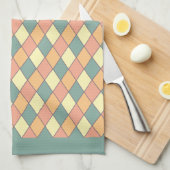  Harlequine Diagonal in Pastels Monogram Theedoek (Quarter Fold)