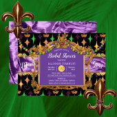 Harlequins Fleur de Lis Mardi Gras Vrijgezellenfee Kaart