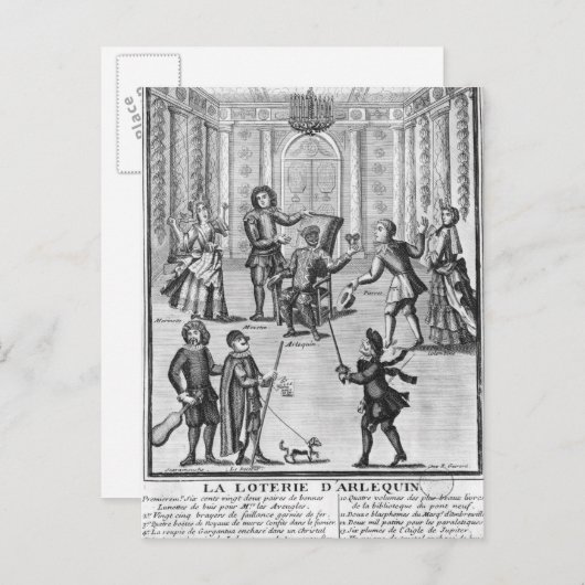 Harlequin's loterij briefkaart (Voorkant / Achterkant)