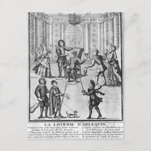 Harlequin's loterij briefkaart