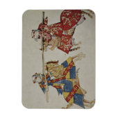 Harley 4205 f.366 Jousting Knight, c.1445 (vellum) Magneet (Verticaal)