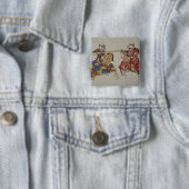 Harley 4205 f.366 Jousting Knight, c.1445 (vellum) Vierkante Button 5,1 Cm (In situ)