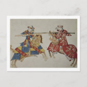 Harley 4205 f.366 Jousting Ridders, c.1445 (velijn Briefkaart (Voorkant)