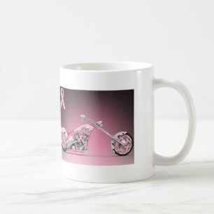 Harley Bike Pink Ribbon Breast Cancer Koffiemok