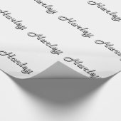 Harley Classic Retro Name Design Cadeaupapier (Hoek)