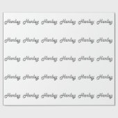 Harley Classic Retro Name Design Cadeaupapier (Vlak)