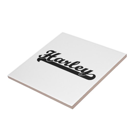 Harley Classic Retro Name Design Tegeltje (Zijkant)