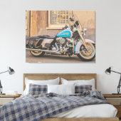 Harley Davidson Canvas Afdruk (Insitu (Slaapkamer))