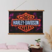Harley-Davidson Logo Kunst Hangend Wandkleed (Slaapkamer)